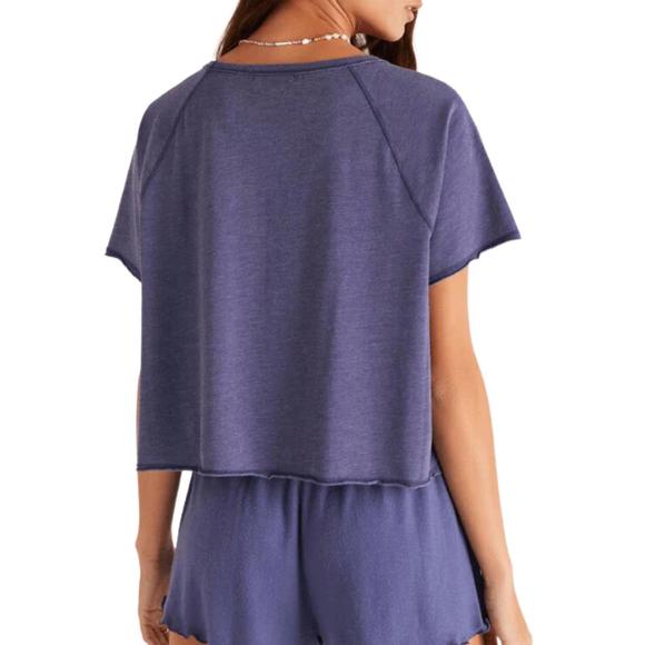 NEW Z SUPPLY early bird vintage tee in dusty navy - Picture 3 of 3